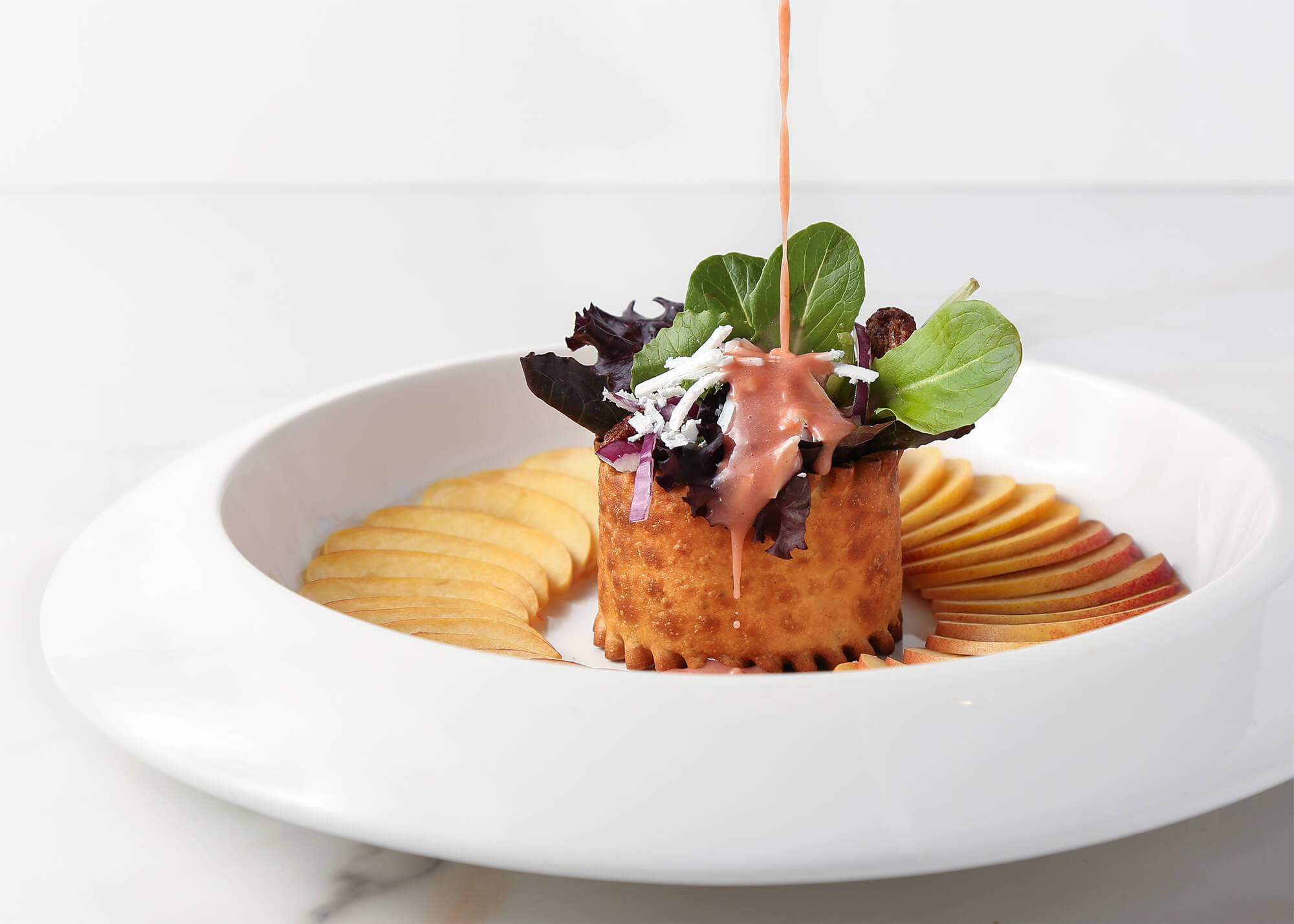 Nectarine Salad with Balsamic Strawberry Vinaigrette